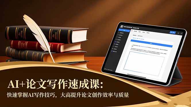 （16568期）AI+论文写作速成课：快速掌握AI写作技巧，大幅提升论文创作效率与质量-小优资源网