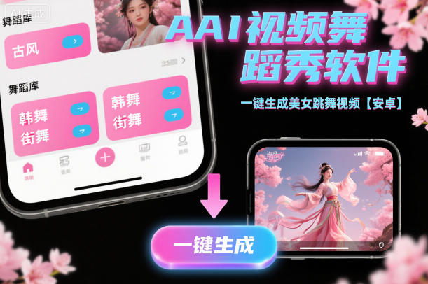 AI视频舞蹈秀软件，一键生成美女跳舞视频【安卓】-小优资源网