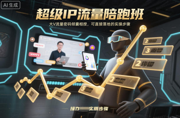 超级IP流量陪跑班，大V流量密码倾囊相授，可直接落地的实操步骤-小优资源网