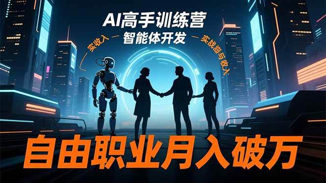 （16602期）AI高手训练营3.0，ChatGPT，Midjourney，智能体开发，自由职业月入破万-小优资源网