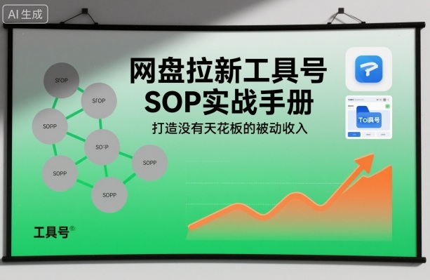 网盘拉新工具号SOP实战手册，打造没有天花板的被动收入-小优资源网