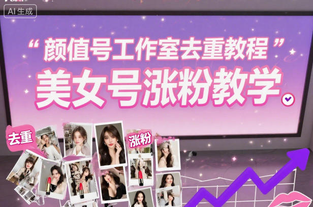 颜值号工作室去重教程，美女号涨粉教学-小优资源网