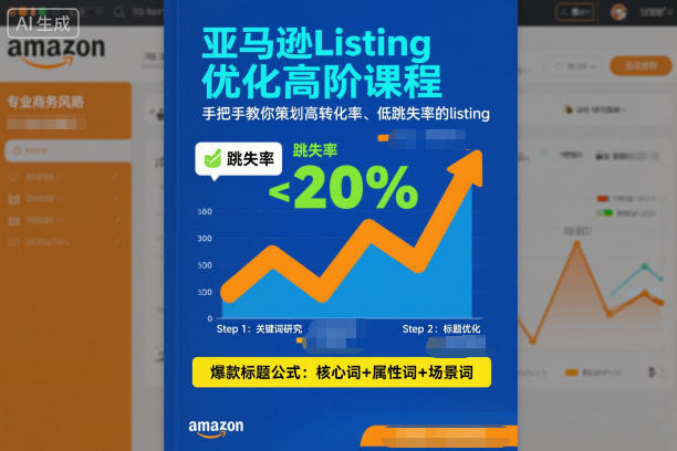 亚马逊Listing优化高阶课程，手把手教你策划高转化率、低跳失率的listing-小优资源网