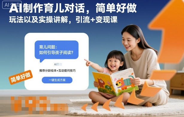 AI制作育儿对话，简单好做，玩法以及实操讲解，引流+变现课-小优资源网