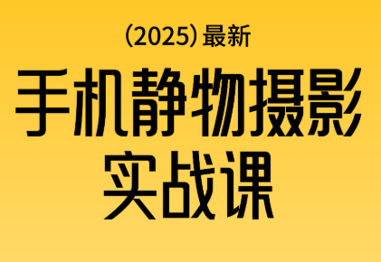 金老师·2025爆款手机静物摄影实战课-小优资源网