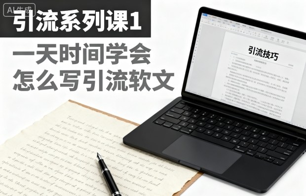 引流系列课1，一天时间学会怎么写引流软文-小优资源网