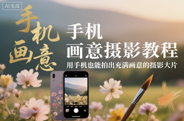 手机画意摄影教程，用手机也能拍出充满画意的摄影大片-小优资源网