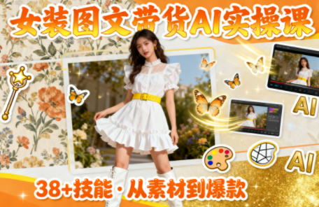 女装图文带货的AI实操课-小优资源网