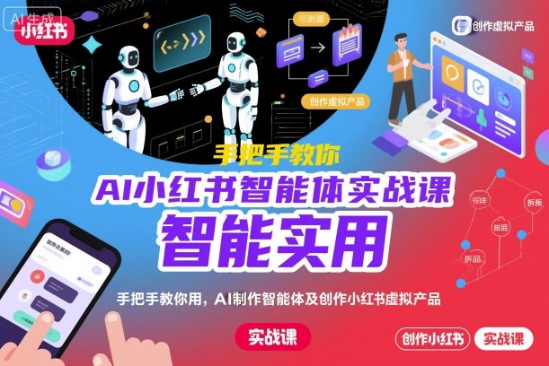AI小红书智能体实战课，手把手教你用AI制作智能体及创作小红书虚拟产品，提效+内容商业化(更新)-小优资源网