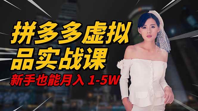 （16492期）2025 拼多多虚拟品系统实战课，轻资产项目，可矩阵开工作室，新手也能…-小优资源网