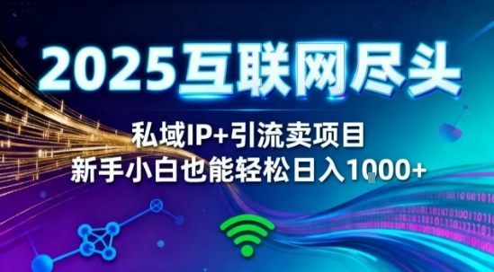 2025网创尽头王炸项目！私域IP+精准引流，新手小白在家躺賺日入1k，零经验也能上手【揭秘】-小优资源网