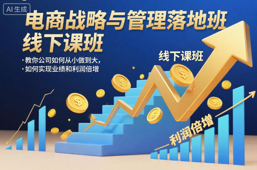 电商战略与管理落地班线下课，教你公司如何从小做到大，如何实现业绩和利润倍增【录音】-小优资源网