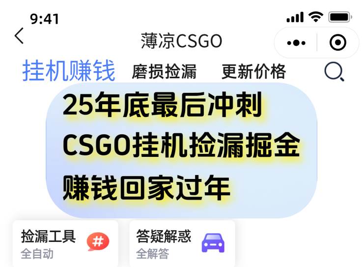 （16735期）12月年底抓紧最后一个月，用CSGO游戏挂机捡漏掘金赚钱掘金，一部手机轻松日入500+-小优资源网