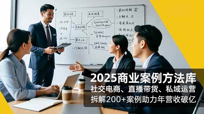 （16713期）2025商业案例方法库，社交电商、直播带货、私域运营，拆解200+案例助力年营收破亿-小优资源网