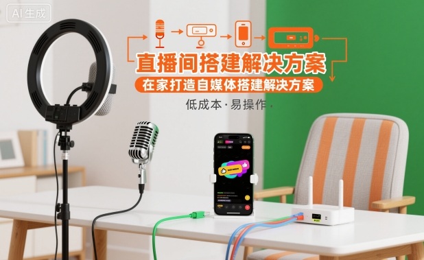 直播间搭建解决方案，在家打造自媒体搭建解决方案-小优资源网