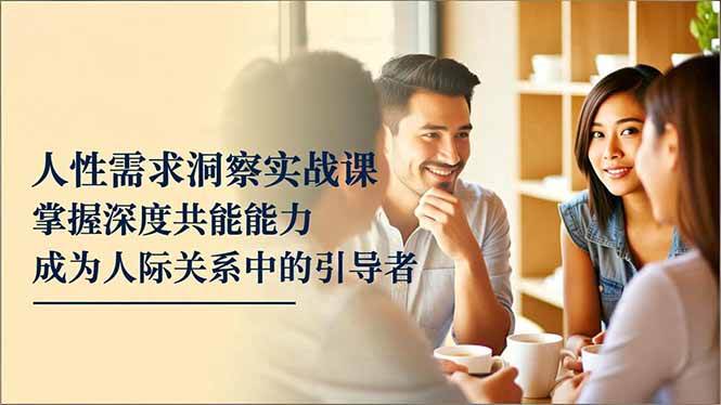 （16683期）人性需求洞察实战课，掌握深度共感能力，成为人际关系中的引导者-小优资源网