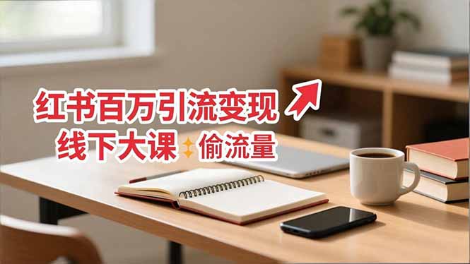 小红书百万引流变现-11月线下大课：分享从0到百万引流路径，手把手教偷流量、拿结果-小优资源网