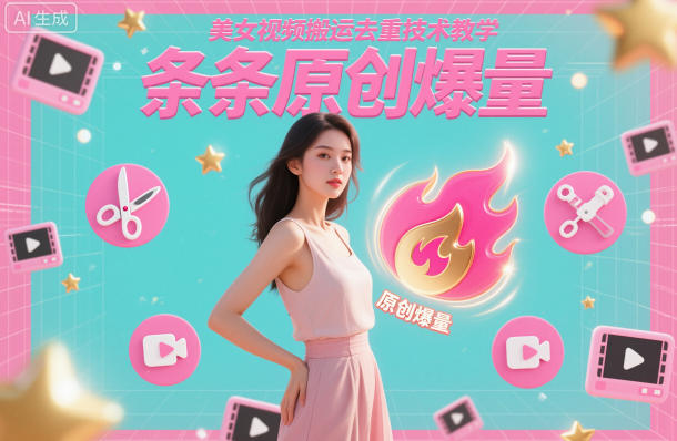 美女视频搬运去重技术教学，条条原创爆量-小优资源网